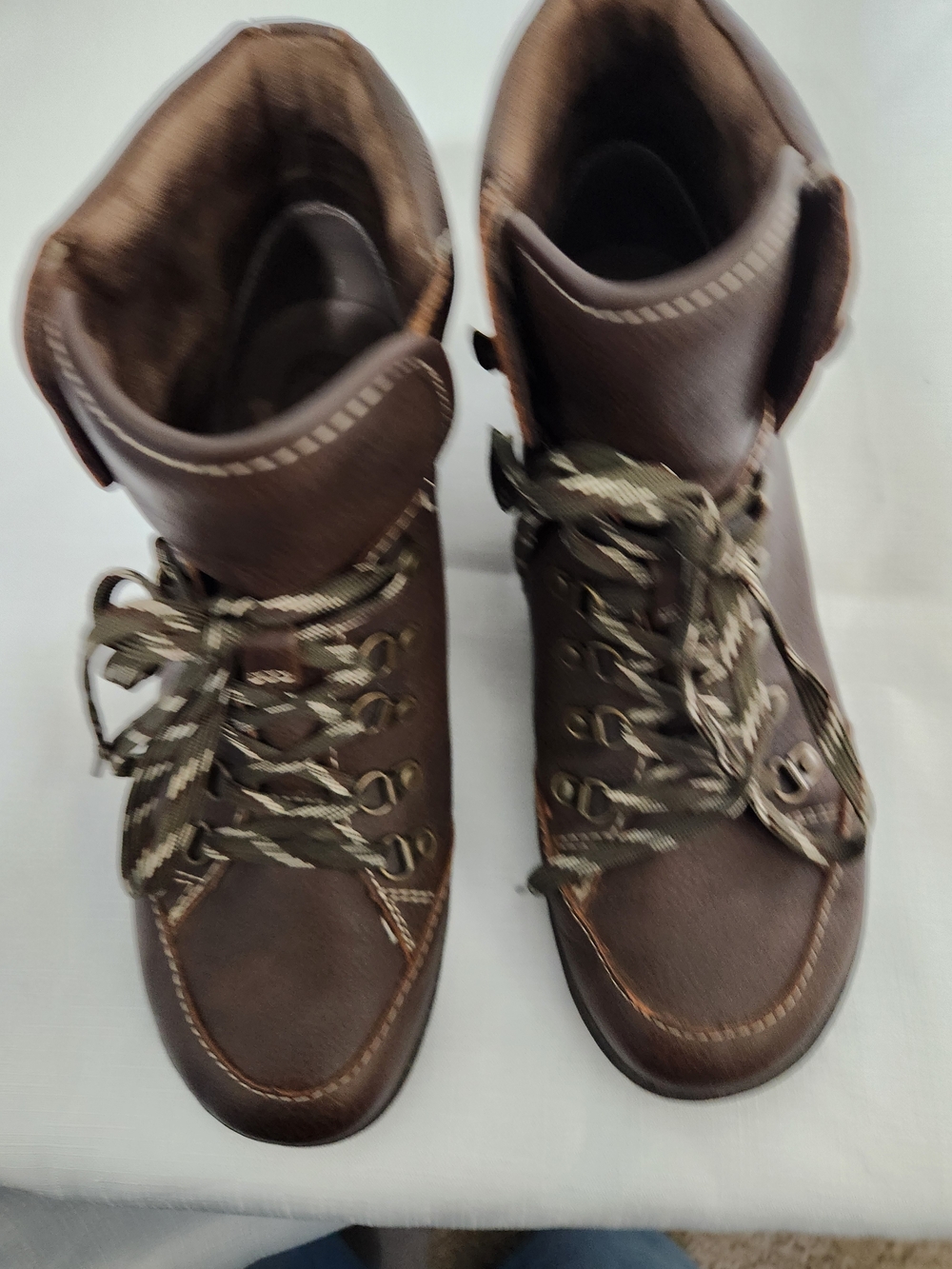 Women's B.O.C Alyssa Brown Leather Lace-Up Casual Boots - Picture 6 of 11